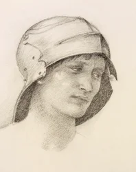 Donna con cappello (dettaglio)