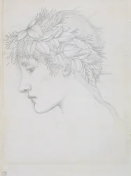 Testa coronata di foglie, 1897