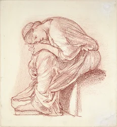 Figura seduta di una donna, fine XIX secolo