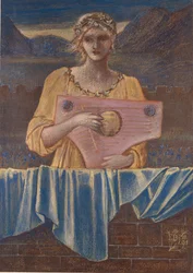 Studio di una donna con uno strumento musicale, 1895