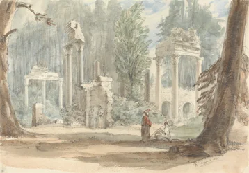 Le rovine di Leptis Magna come apparivano nel parco reale di Virginia Water