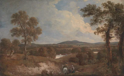 Paesaggio con figure in primo piano