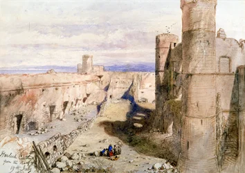 Castello di Harlech dalle mura, 1850