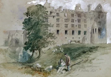 Castello di Linlithgow, West Lothian, Scozia, 1845