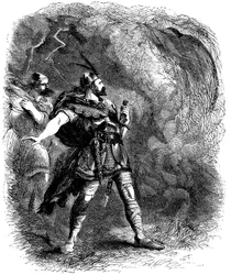 Macbeth e Banquo incontrano le tre streghe, 1858