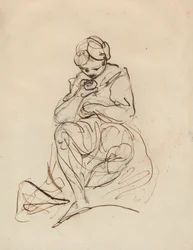 Studio di una donna seduta