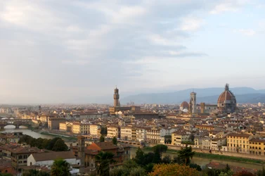 Italia, Toscana, Firenze, vista elevata sulla città da Piazzale Michelangelo, 2022 (foto)