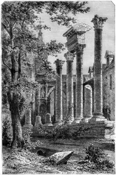 Rovine di un teatro romano a Besançon, Francia, 1882-1884