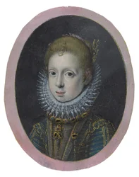 Ritratto di ragazza di famiglia nobile, 1532-1625 circa (acquerello e colore del corpo)