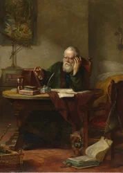 (dettaglio) John Milton visita Galileo Galilei prigioniero dell