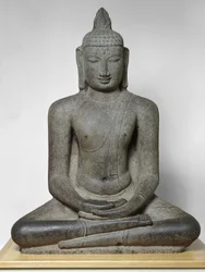 Buddha Shakyamuni seduto in meditazione (Dhyanamudra), periodo Chola, c. XII secolo