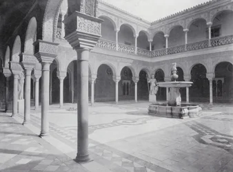 Tribunale nella Casa di Pilato, Siviglia (foto b/n)