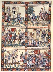 Cantiga 187, una delle 420 composizioni musicali che narrano i miracoli della Vergine, scritta in galiziano per Alfonso X 