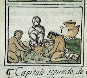 Codice della conquista del Messico: mummificazione di un corpo