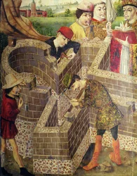 Costruzione di una chiesa, (dettaglio) da 