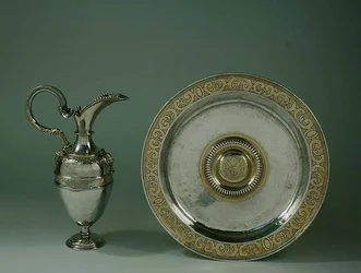Brocca e bacile, aragonese o castigliano, fine XVI secolo