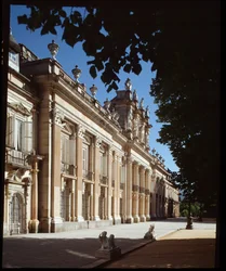 Facciata del Palazzo Reale della Granja de San Ildefonso, residenza estiva dei re di Spagna