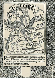 Cavaliere sul suo cavallo, Frontespizio dell