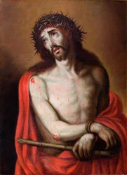 Museo parrocchiale. Dipinto. Ecce homo. Scuola di Madrid. Olio su tela. XVII secolo.