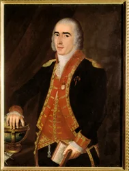 Ritratto di Francisco Alsedo Bustamante (1758-1805), marinaio e militare spagnolo. Pittura anonima della scuola spagnola. Madrid, Museo Navale