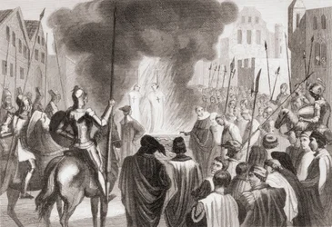 Templari al rogo (litografia)