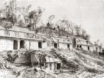 Il Palazzo delle Maschere o Palazzo Codz Poop, Kabah, Yucatán, Messico