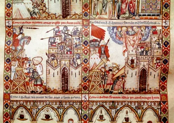 I Saraceni assediano una città cristiana (dettaglio)