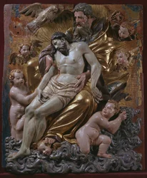 La Trinità, dettaglio di un altare rinascimentale