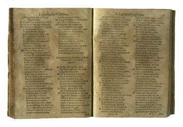 Vega Carpio, Félix Lope de (1562-1635). «La gallarda toledana», commedia di Lope de Vega inclusa nella raccolta «Parte catorze de las comedias de Lope de Vega», pubblicata a Madrid dalla vedova di Fernando Correa Montenegro (1621). Spagna. C