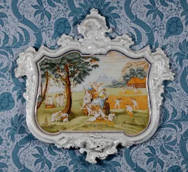 Placca murale, Fabbrica di ceramiche di Alcora, c.1750
