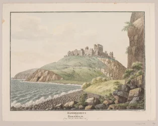 Hammershus a Bornholm. Vista dal lato sud
