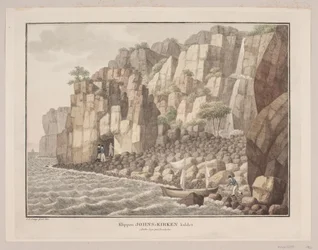 La roccia chiamata Chiesa di Jon nella parrocchia di Ruth a Bornholm