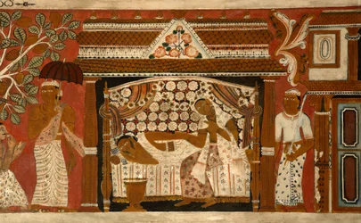 Dipinto murale nella Casa delle Immagini del Tempio Subdharama, Dehiwala