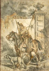 Lancieri in pattuglia, Illustrazione di Stanislao Grimaldi del Poggetto