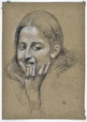 Studio di una ragazza sorridente