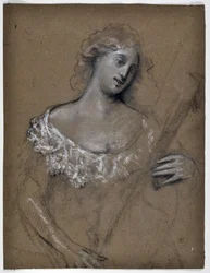 Studio di donna che suona il liuto