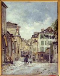 Una rue du vieux Montmartre a Parigi