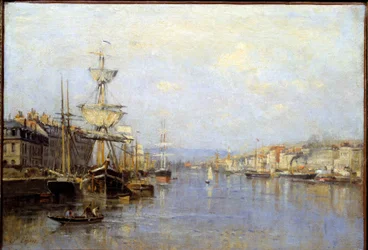 Veduta del porto di Rouen
