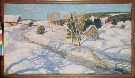 Neve blu. Dipinto di Stanislav Yulianovich Zhukovsky, olio su tela