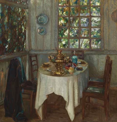 Interno con samovar, 1914