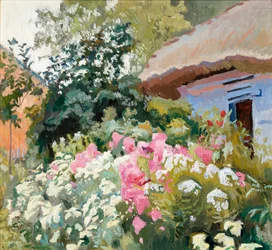Fiori davanti a un cottage