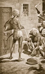 Il Buco Nero, il vecchio Fort William, 18 giugno 1756, illustrazione da «Hutchinsons History of the Nations», ca. 1910