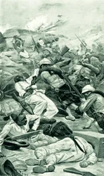 Gli scozzesi che assaltano un ridotto nella battaglia di Tel el Kebir