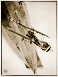 L.T. Culley abbatte il suo Zeppelin, illustrazione da 