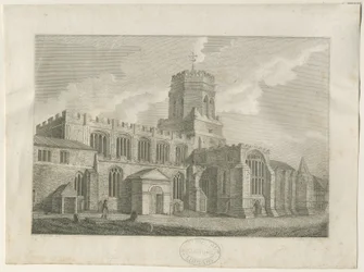 Stafford - Chiesa di Santa Maria: incisione, nd [fine XVIII sec.]