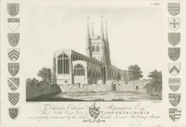 Chiesa di Tamworth (acquaforte, 1792)