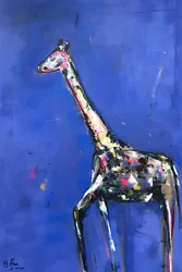 Giraffa astratta colorata