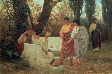 Il poeta romano Catullo legge la sua poesia