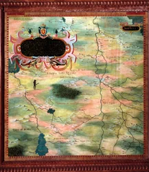 Africa (Nubia ed Egitto) Mappa realizzata da Stefano Bonsignori, cosmografo e pittore italiano. Intorno al 1581. Firenze, Palazzo Vecchio, Sala del Mappamondo