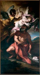 San Girolamo flagellato dagli angeli Dipinto di Stefano Maria Legnani (il Legnanino) (1660-1715) Genova, Chiesa San Girolamo
